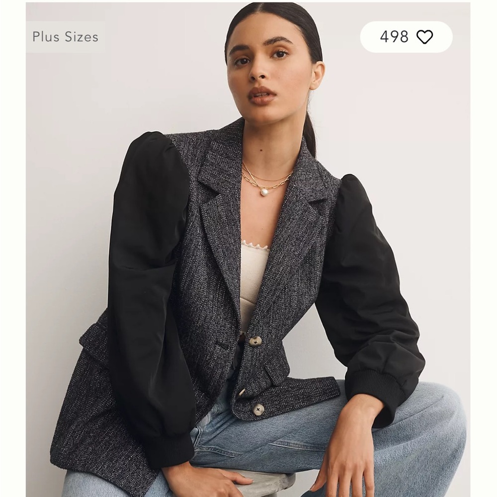 NWT Anthropologie Mauve Mixed Media Relaxed Jacket. Size 10.  Gorgeous